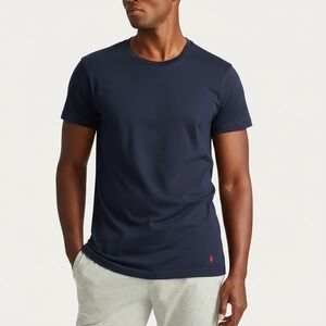 Polo Ralph Lauren T Shirt Men's Size Medium M Navy Blue Cotton Crew Neck